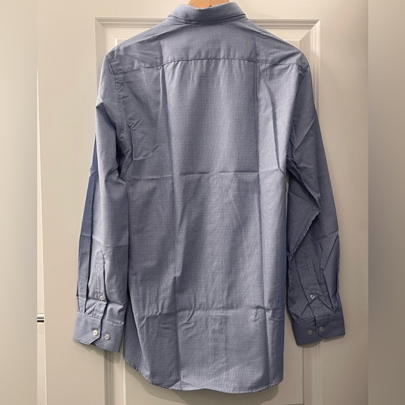 Vittorio Elegant Blue Dress Shirt Size 16 slim - Picture 2 of 5